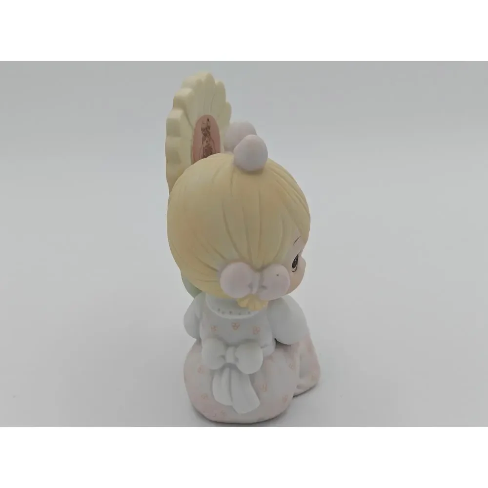 Precious Moments E0008 Enesco Figurine A Growing Love Girl Flower Watering 1987